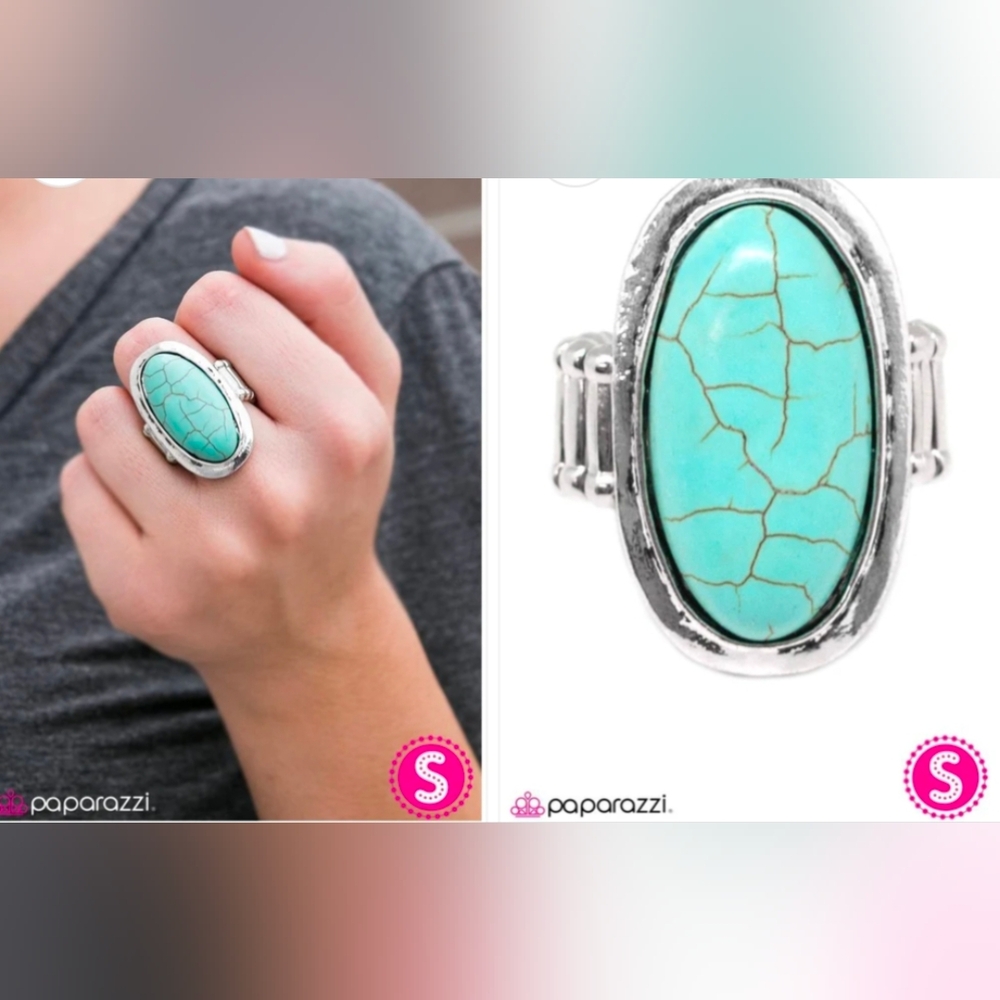 Paparazzi "Rodeo Night" Blue Turquoise Ring
